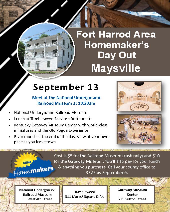 Fort Harrod Area Homemaker's Day Out- Maysville